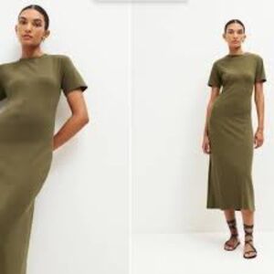 NWT Reformation Devyn Knit Dress is Olive Green Size S
